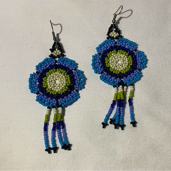 Huichol Earrings - Picture 1 of 1